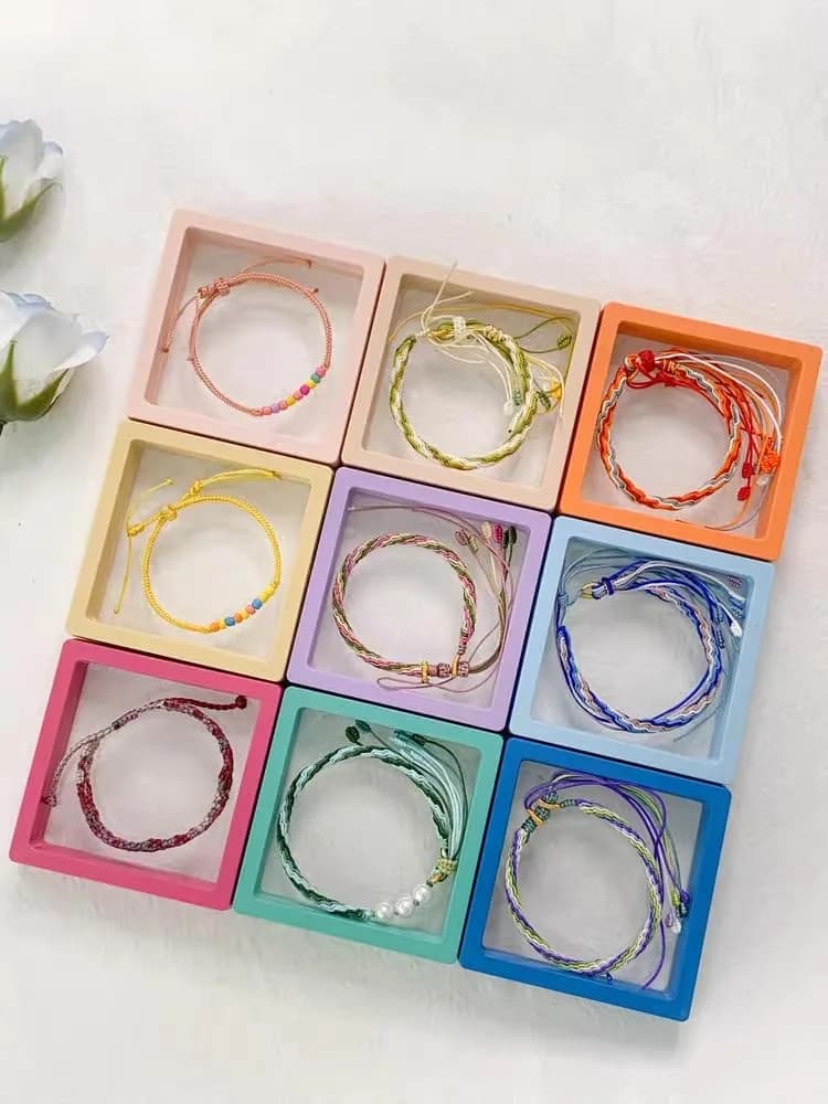Ailison 3D Floating Frame Display Stands, 12 Pack, 9 cm (3.54") | Stackable Jewelry Organizer Box - view 4