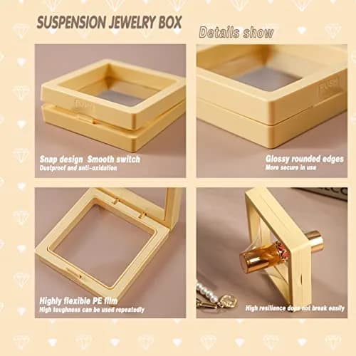 ailison 3D Floating Frame Display Stand 10.99 cm (4.33 inches) | Pack of 12 for Jewelry, Medals, Coins thumbnail 6
