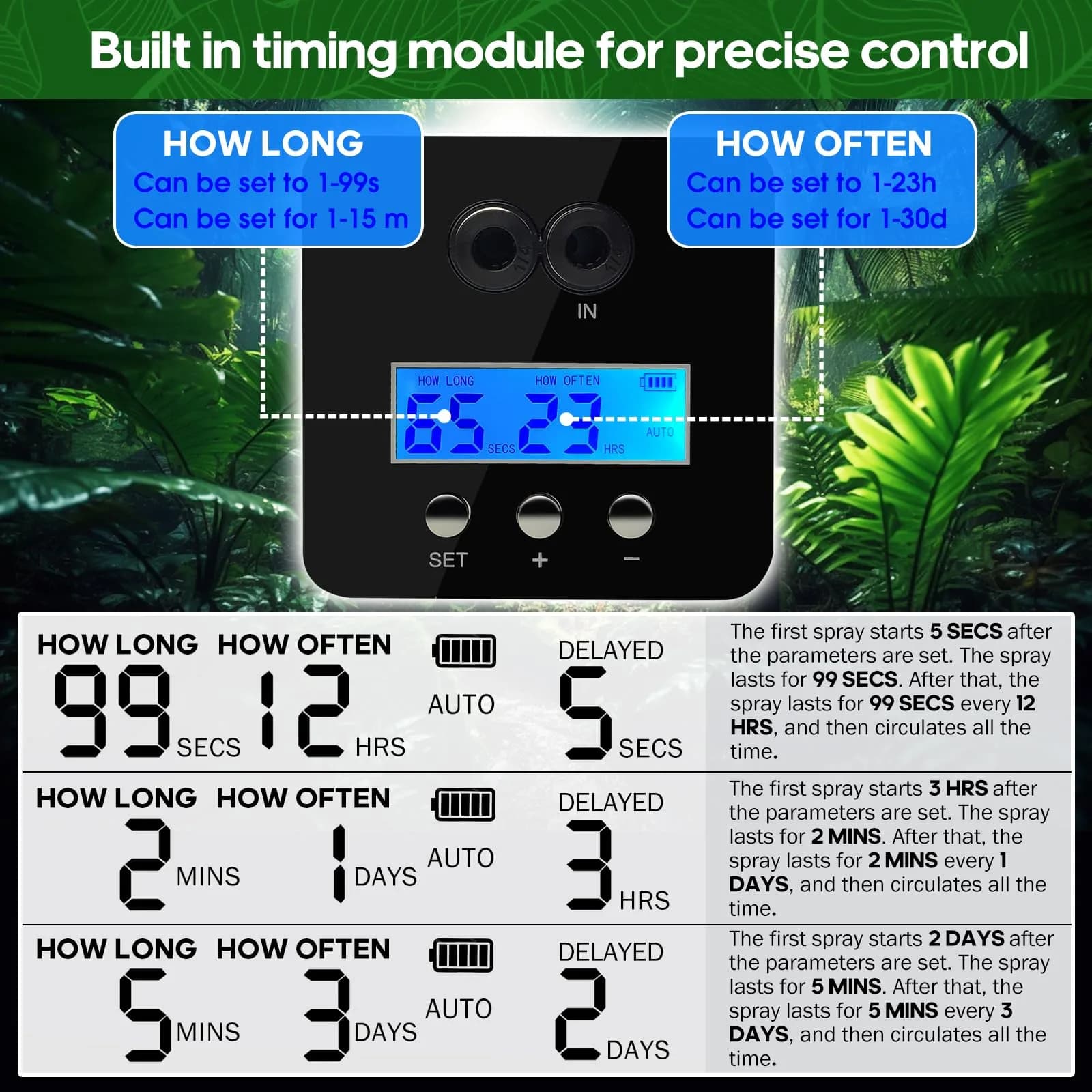 MYGIIKAKA Touch Version - 2nd Gen Automatic Reptile Mister Fogger with 2 Nozzles & Timer Control - view 3