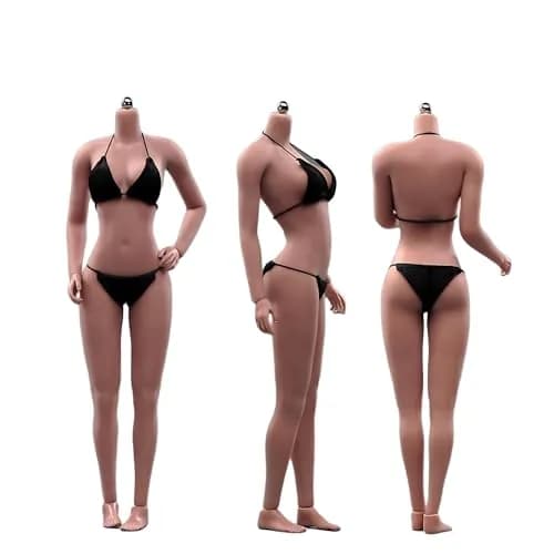 Fremego 1/6 Scale Asian Female Body 12-inch Seamless Figure with Large Bust | ASTM-Tested & BPA-Free Toy Figure thumbnail 1
