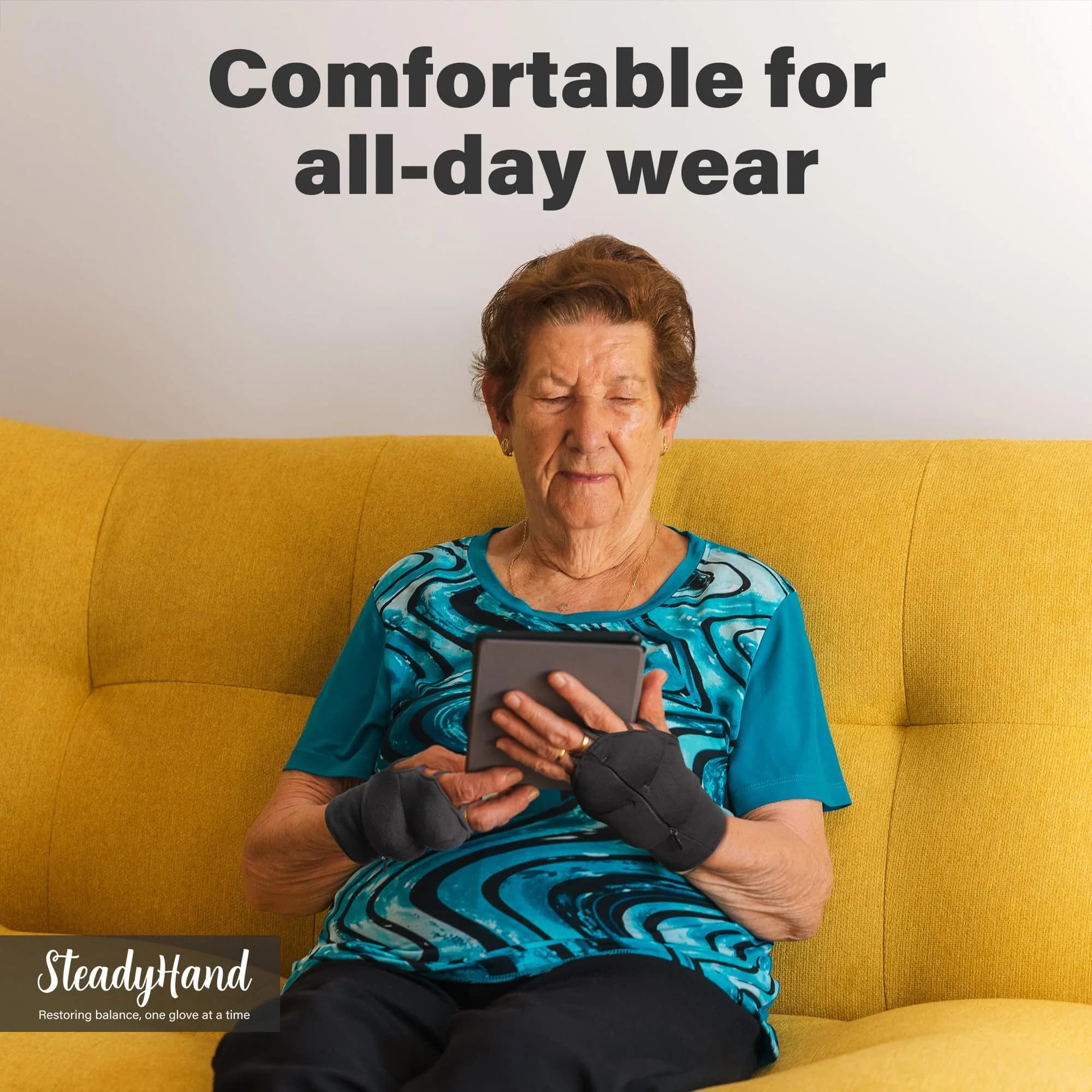 Noah Baby Weighted Gloves for Tremors, Left Hand, L Size | Steady Hand Therapy Aid - view 6