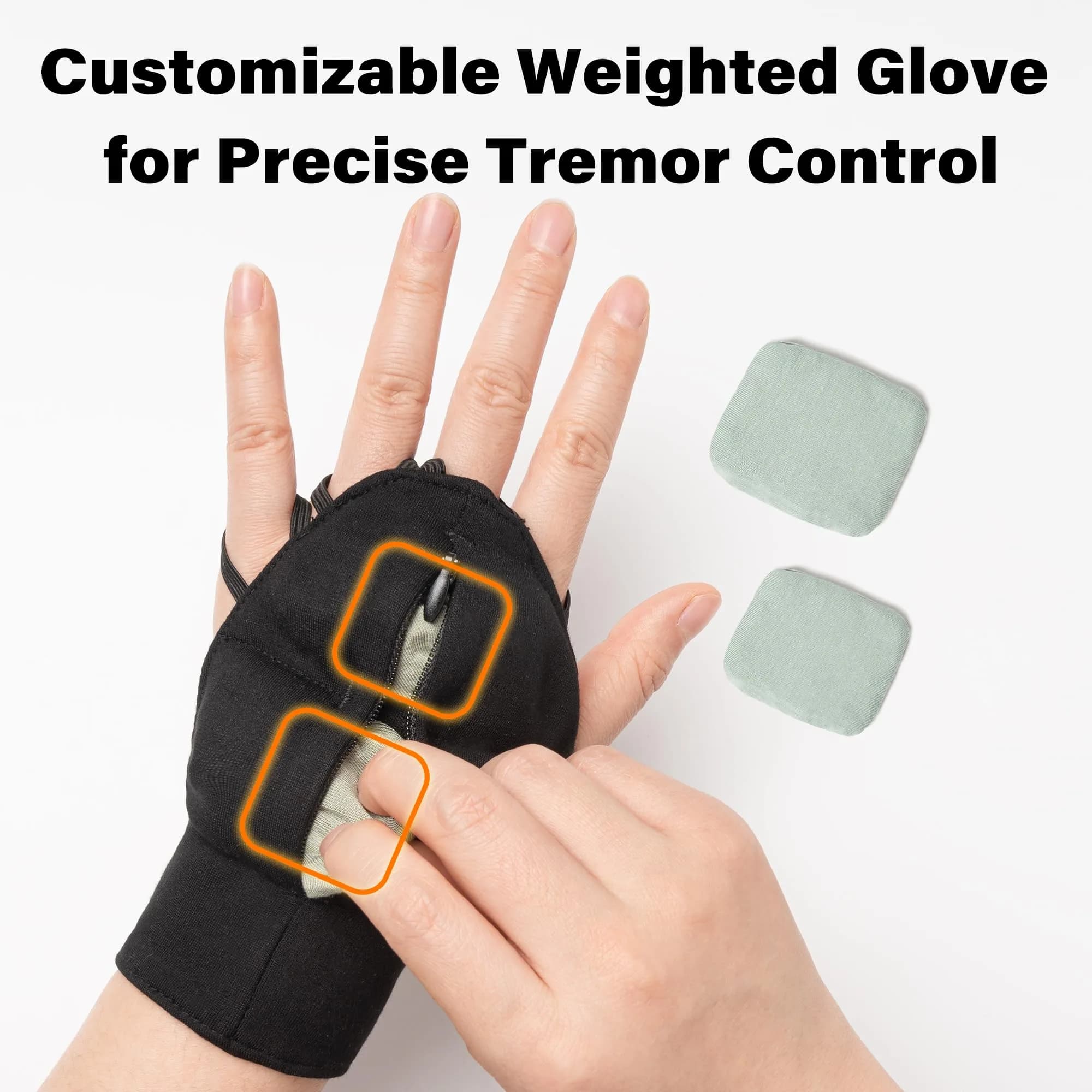 Noah Baby Weighted Gloves for Tremors, Left Hand, L Size | Steady Hand Therapy Aid - view 2