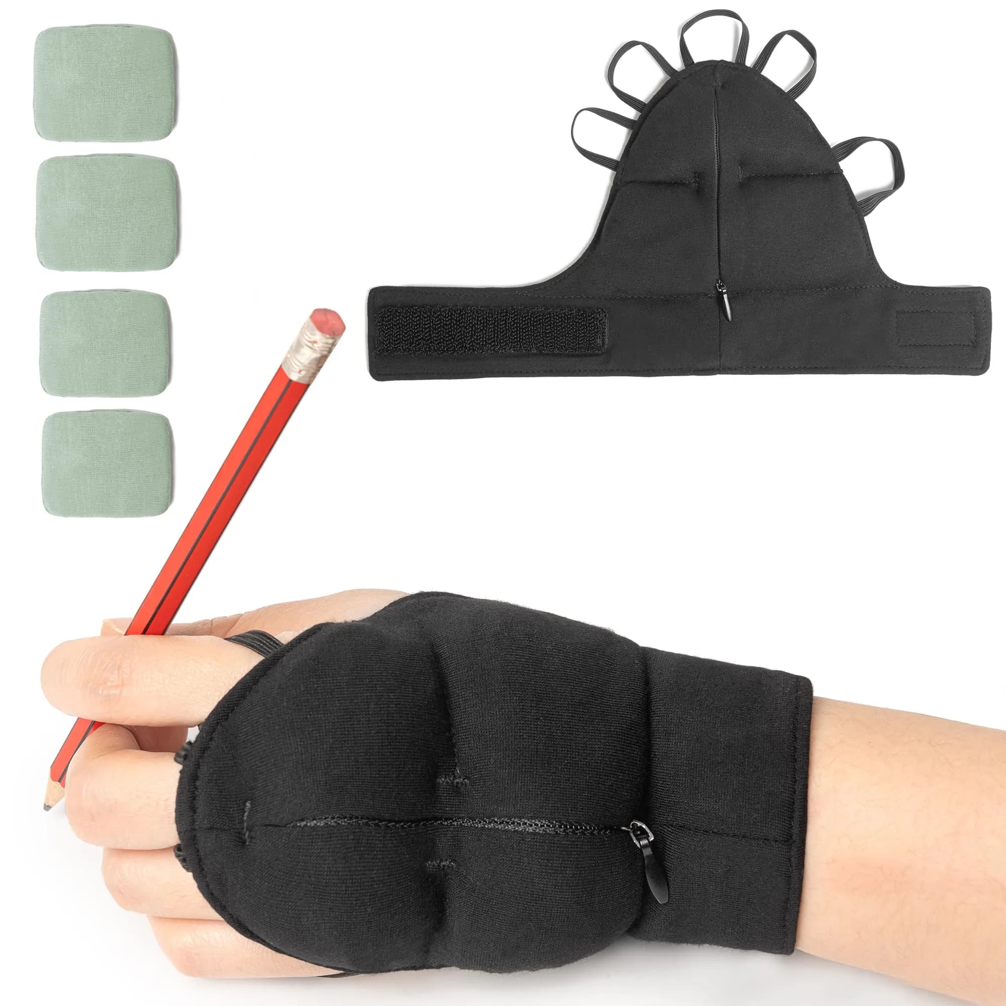 Noah Baby Weighted Gloves for Tremors, Left Hand, L Size | Steady Hand Therapy Aid — M-Left Hand