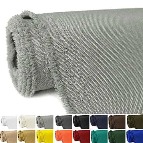 GeeComfy Waterproof Upholstery Fabric by the Yard 600D Oxford Silver Gray 2.27 kg (2 Yards 72" x 58") | Durable Outdoor Fabric for DIY Projects thumbnail 1