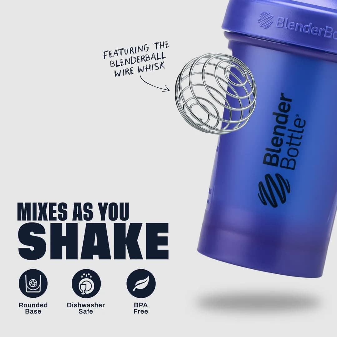 BlenderBottle Classic V2 Shaker Bottle - Reflex Blue, 28 Ounces | Perfect for Protein Shakes & Smoothies - view 3
