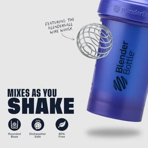 BlenderBottle Classic V2 Shaker Bottle 28 oz (828 ml) Reflex Blue | Patented Mixing System thumbnail 3