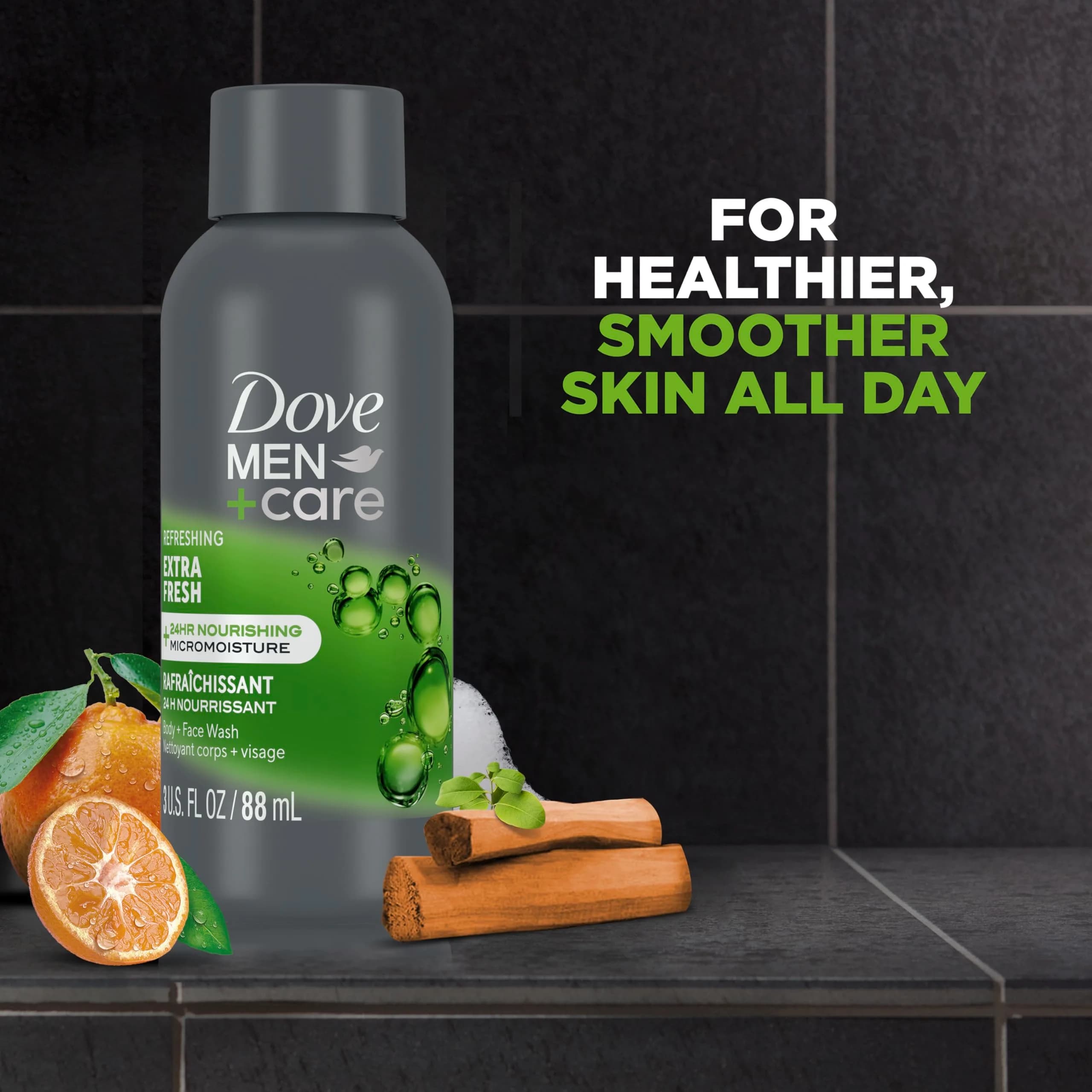 Dove Men+Care Extra Fresh Body Wash 88ml (3 Fl Oz) | Hydrates Skin All Day - view 3