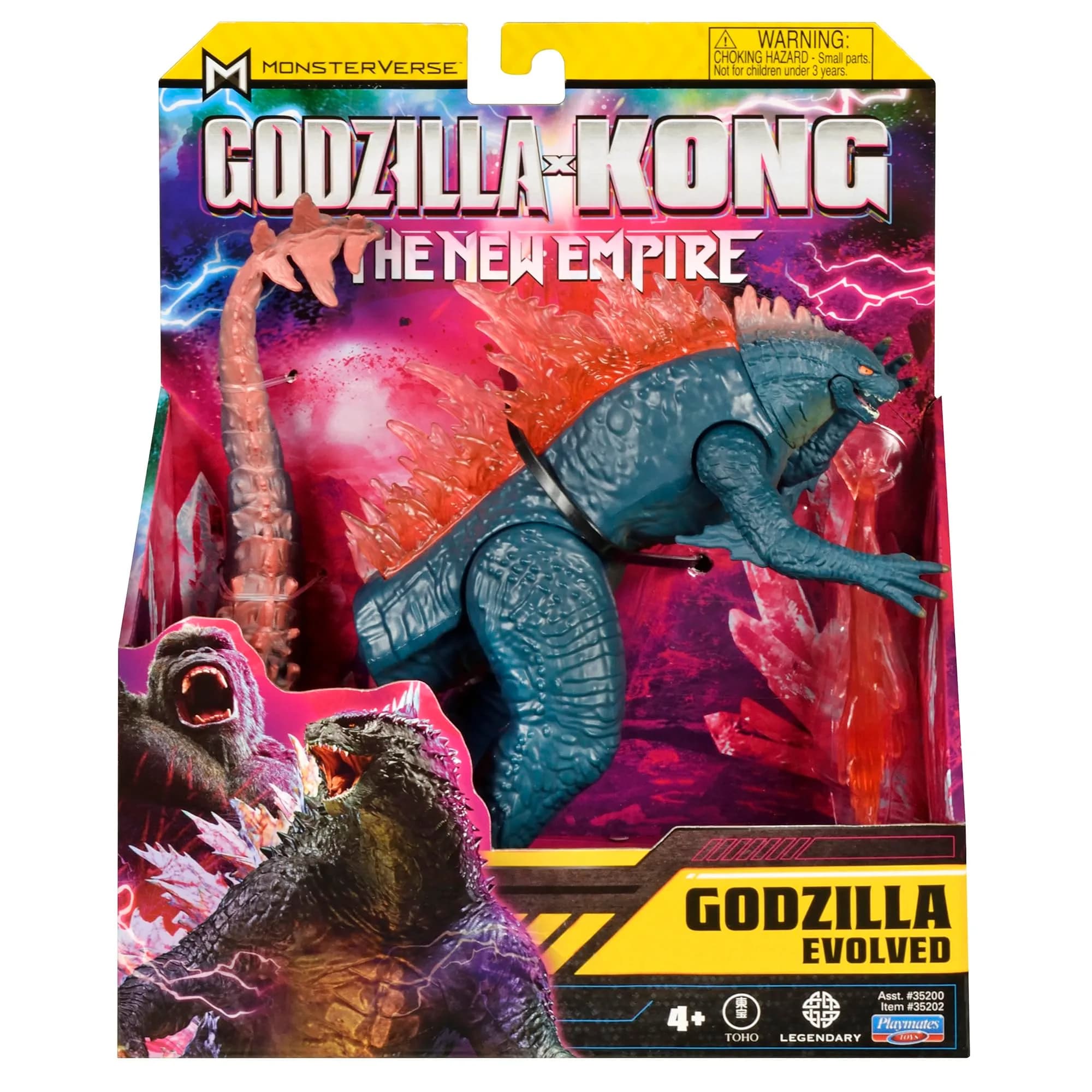 PlayMates Godzilla x Kong 6" Godzilla Evolved Action Figure with Heat Ray | ASTM-Tested Toy - view 3