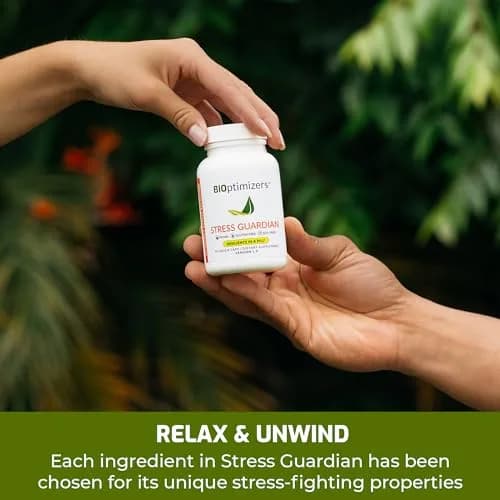 BIOptimizers Stress Guardian 90 Capsules | Stress Support Supplement for Mental Clarity & Resilience thumbnail 6