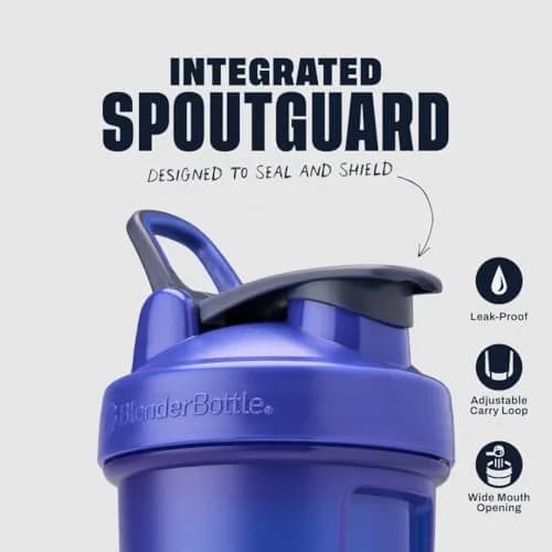 BlenderBottle Classic V2 Shaker Bottle with BlenderBall Whisk, 20-Ounce Capacity, Reflex Blue - view 4