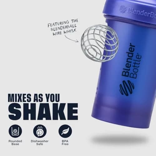 BlenderBottle Classic V2 Shaker Bottle 710ml (20 oz) | Patented Whisk Mixer for Smooth Shakes thumbnail 3
