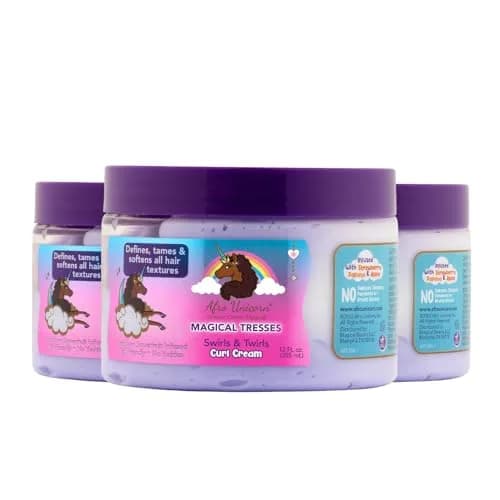 MAGICAL TRESSES Afro Unicorn Curl Cream 4 Fl Oz (3 Pack) | Defines & Softens Curly, Coily, Wavy Hair thumbnail 1