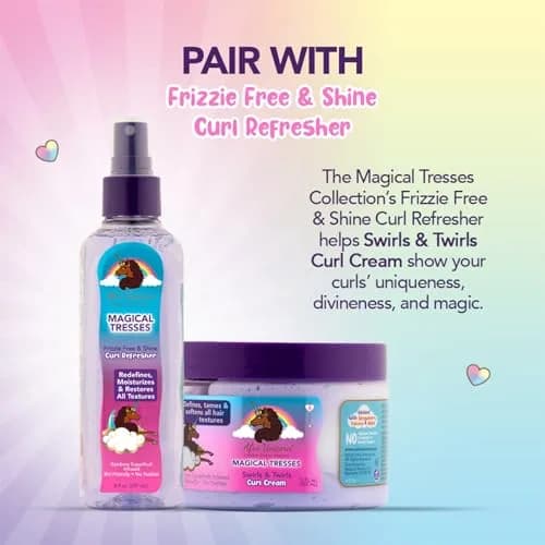 MAGICAL TRESSES Afro Unicorn Curl Cream 4 Fl Oz (3 Pack) | Defines & Softens Curly, Coily, Wavy Hair thumbnail 5
