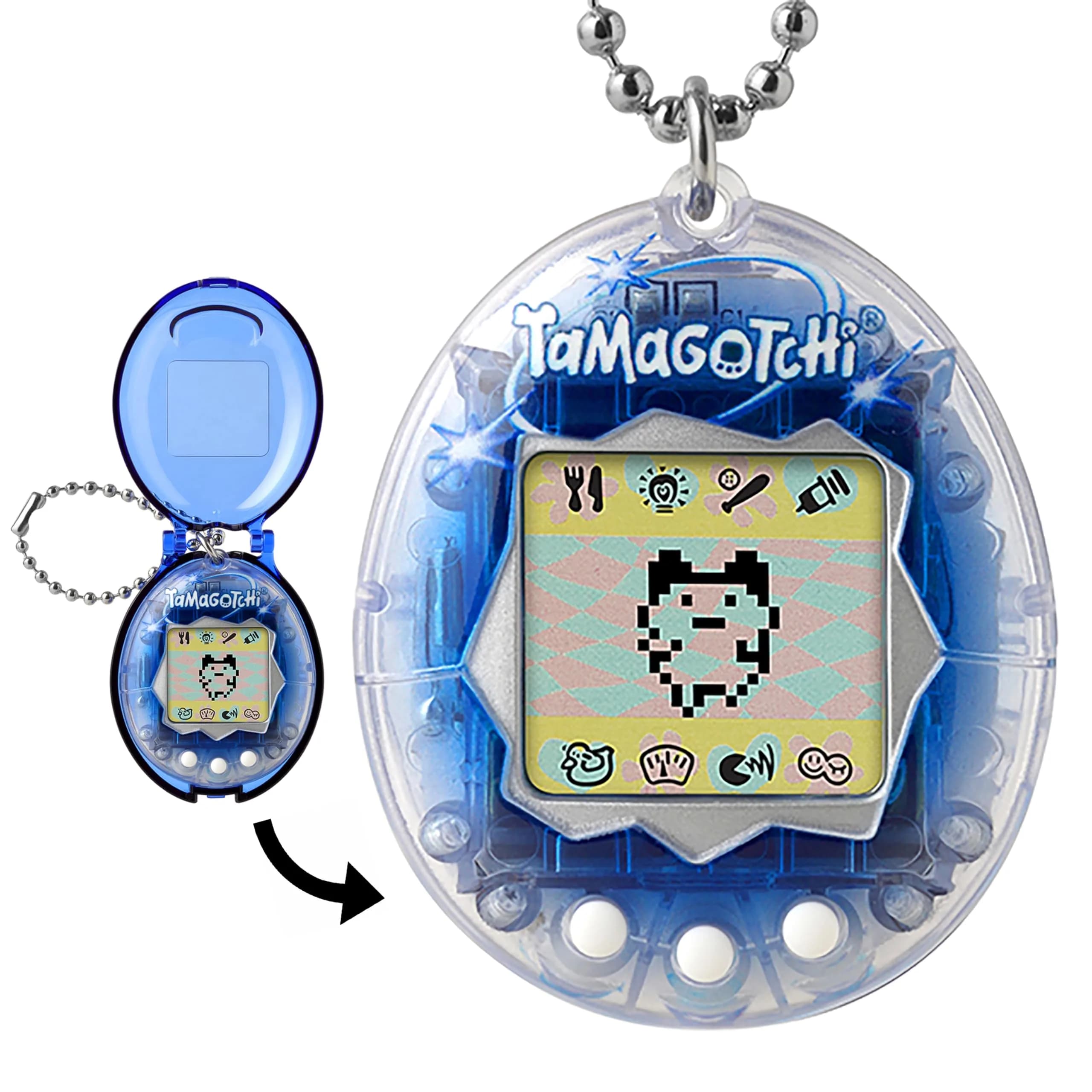 Tamagotchi Original Celebration Y3K Electronic Pet with Translucent Cover Case | Ages 8+ (1.75 x 0.75 x 2.13 inches) - main product image