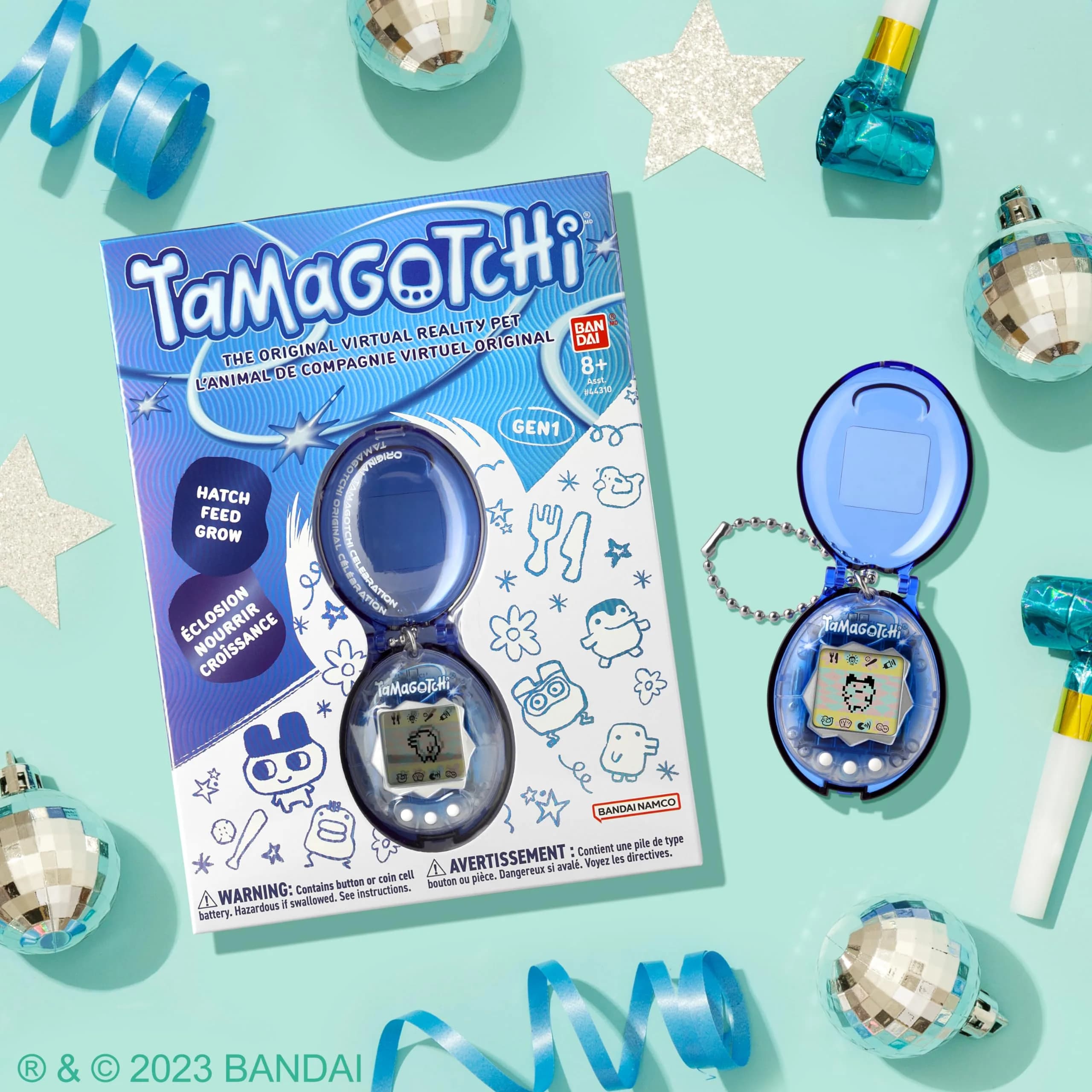 Tamagotchi Original Celebration Y3K Electronic Pet with Translucent Cover Case | Ages 8+ (1.75 x 0.75 x 2.13 inches) - view 2