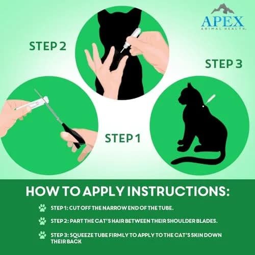 APEX ANIMAL HEALTH Flea & Tick Prevention Drops for Cats >1.5 lbs | 6-Month Supply thumbnail 5