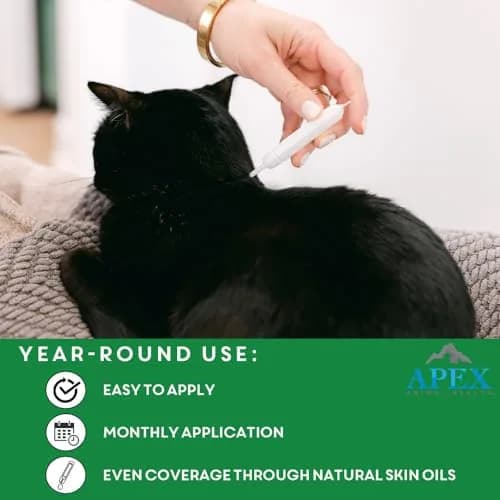 APEX ANIMAL HEALTH Flea & Tick Prevention Drops for Cats >1.5 lbs | 6-Month Supply thumbnail 6