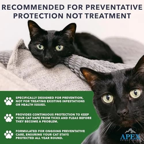 APEX ANIMAL HEALTH Flea & Tick Prevention Drops for Cats >1.5 lbs | 6-Month Supply thumbnail 3