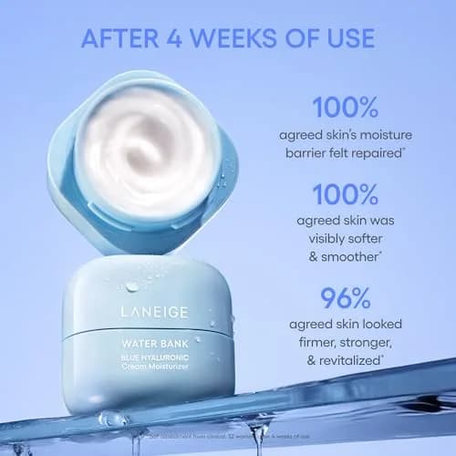 LANEIGE Water Bank Blue Hyaluronic Acid Cream 0.67 Fl Oz | Deep Hydration & Skin Barrier thumbnail 5