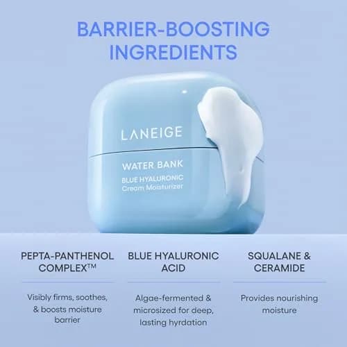 LANEIGE Water Bank Blue Hyaluronic Acid Cream 0.67 Fl Oz | Deep Hydration & Skin Barrier thumbnail 6