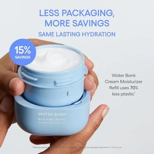 LANEIGE Water Bank Blue Hyaluronic Acid Cream 0.67 Fl Oz | Deep Hydration & Skin Barrier thumbnail 7