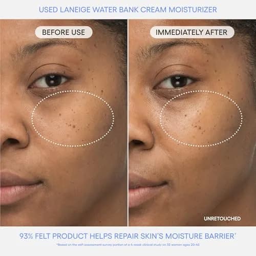 LANEIGE Water Bank Blue Hyaluronic Acid Cream 0.67 Fl Oz | Deep Hydration & Skin Barrier thumbnail 3