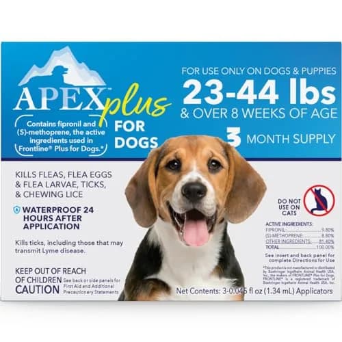 APEX ANIMAL HEALTH Apex Plus Flea & Tick Prevention for Medium Dogs 23-44 lbs | 3-Month Supply thumbnail 1