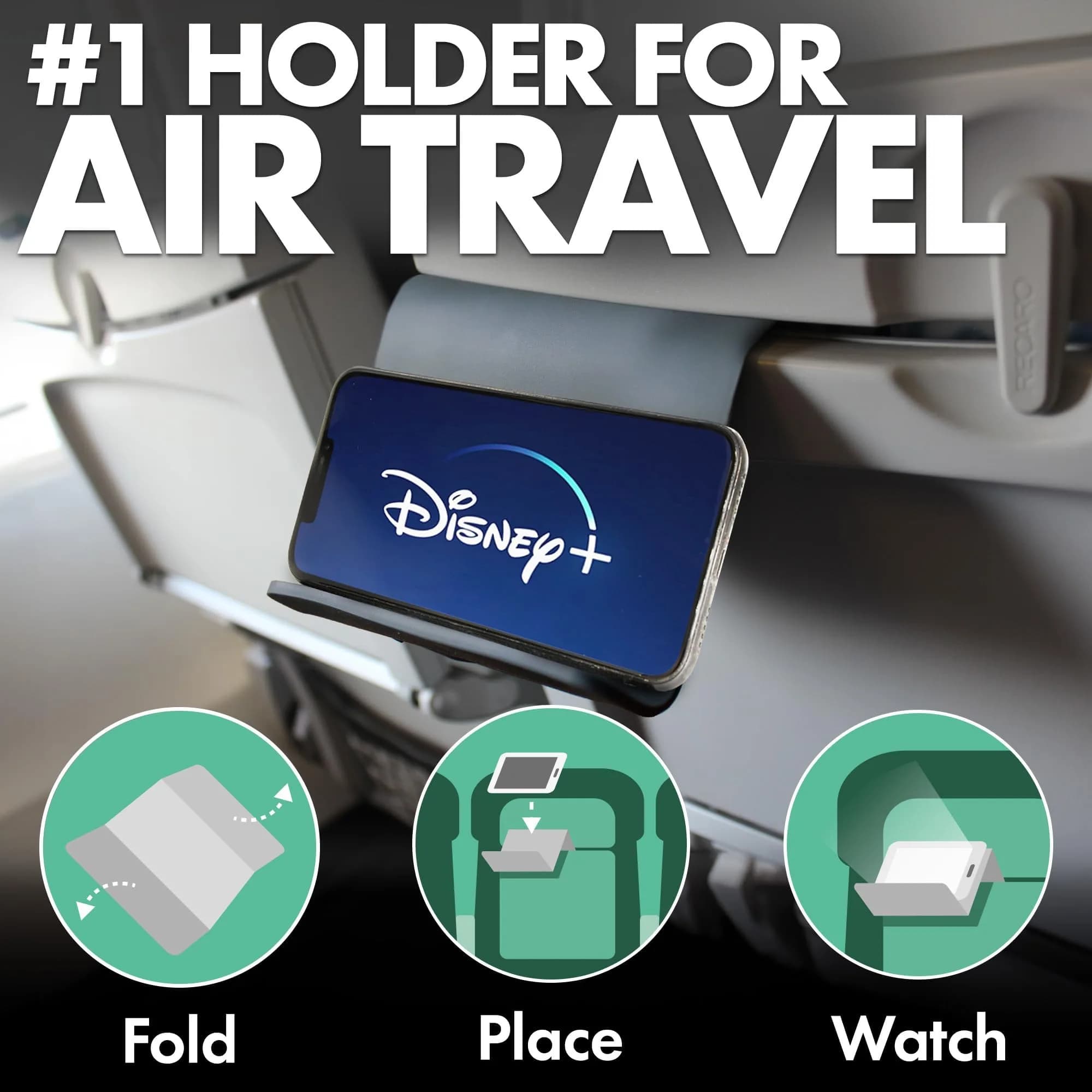 Flight Flap Large Silicone Airplane Phone Holder | 30.5cm x 17.8cm (12in x 7in) - view 2