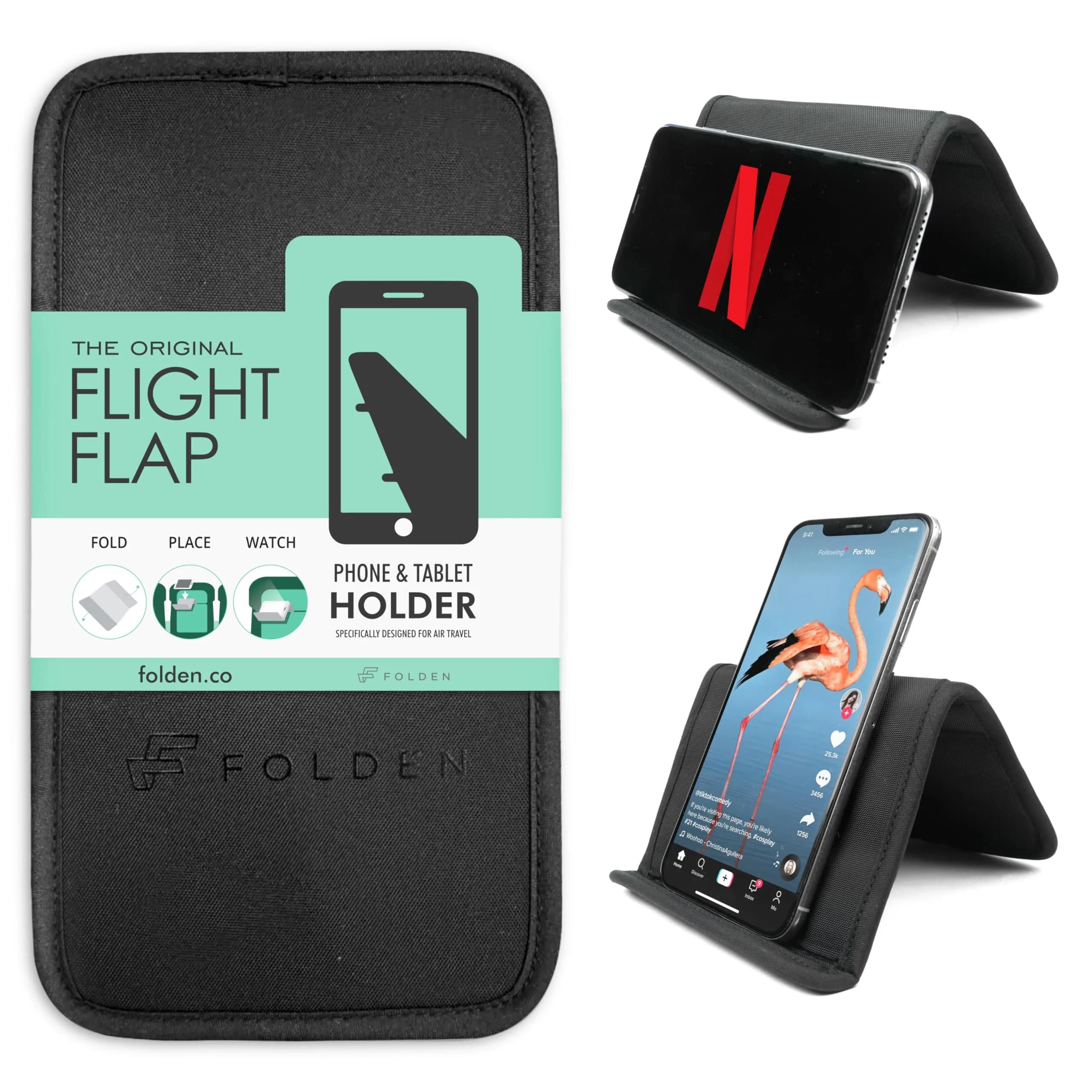 Flight Flap Large Cordura Airplane Phone Holder | Secure & Foldable for Plane Travel - main product image