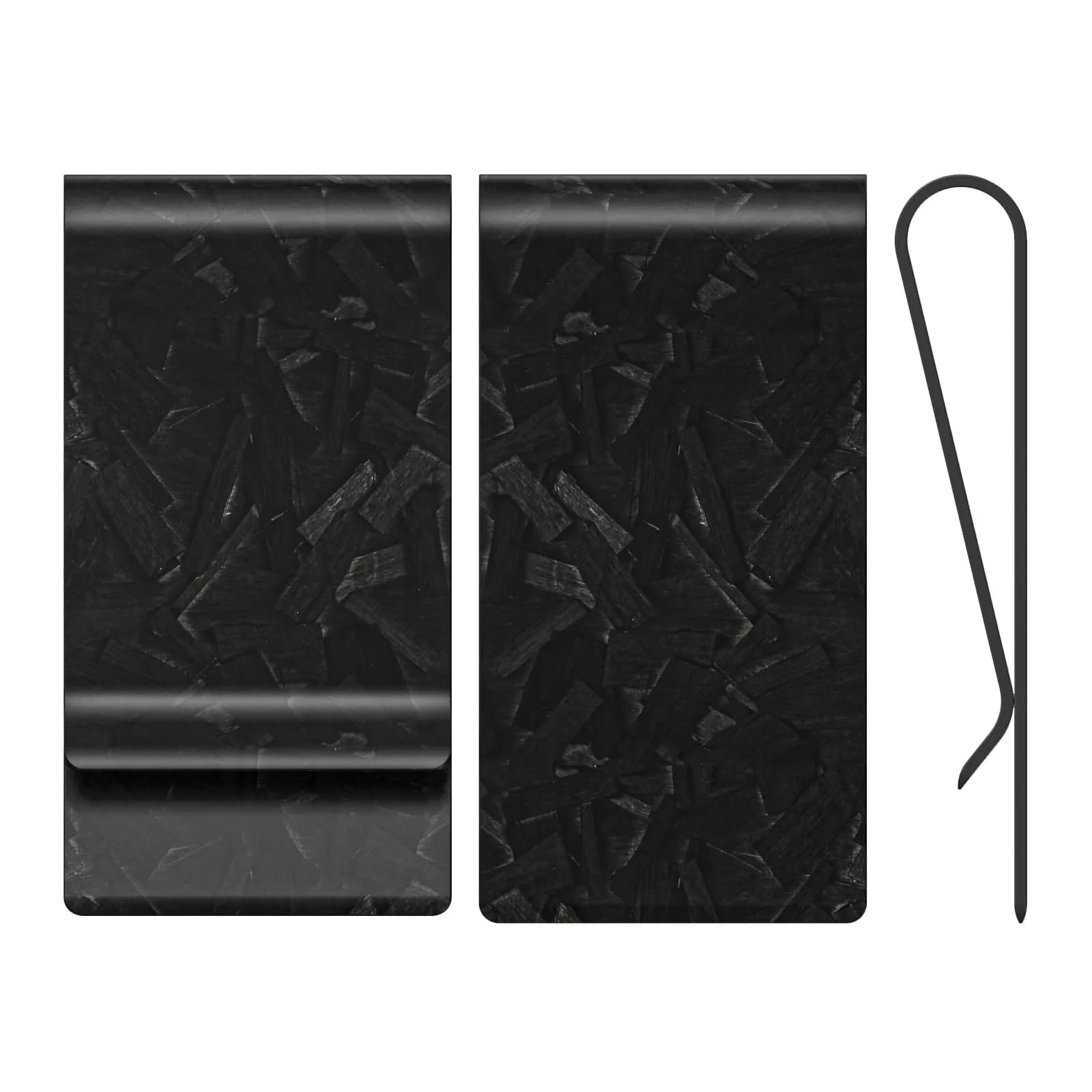 Travelambo Carbon Fiber Money Clip Front Pocket Wallet Minimalist Slim Credit Business Card Holder (Matte Forged) - view 6