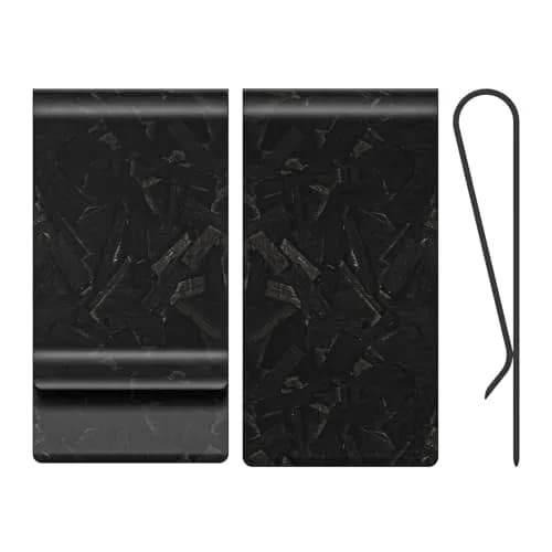 Travelambo Carbon Fiber Money Clip Front Pocket Wallet Minimalist Slim Credit Business Card Holder (Matte Forged) thumbnail 6