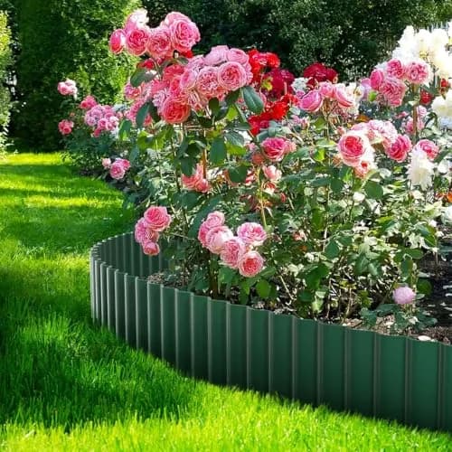 LAVEVE Corrugated Metal Garden Edging 4" x 10Ft | Heavy-Duty Galvanized Steel Border for Lawn & Garden thumbnail 5