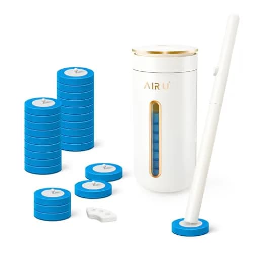 AIR U+ Disposable Toilet Brush System with 24 Refills | Wall-Mountable, Automatic Storage, Ocean Breeze Scent thumbnail 1
