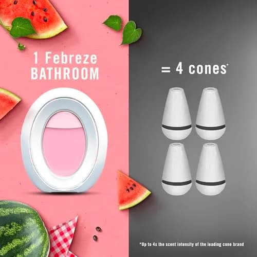 Febreze Bathroom Air Freshener Lilac & Watermelon Scents, 4ct (2 of Each Scent) | Odor-Fighting Plug-In Alternative for Small Spaces thumbnail 7