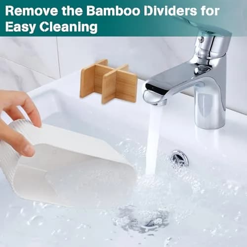 GFWARE White Toothbrush Holder, 5 Slots Bathroom Organizer | Countertop Organizer for Electric Toothbrushes & Toothpaste thumbnail 4