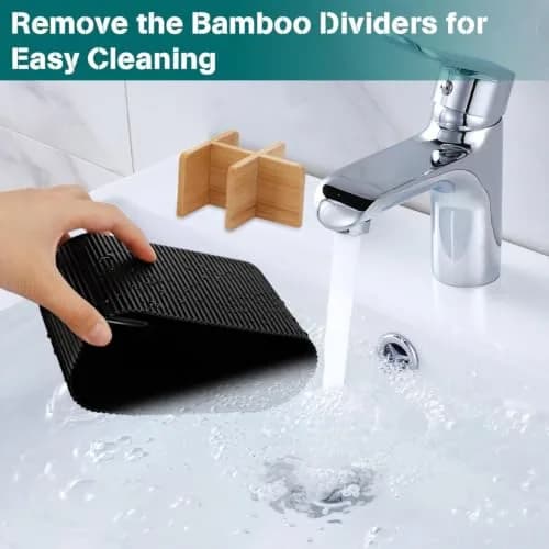 GFWARE Black Toothbrush Holder 5 Slots | Bathroom Organizer Countertop 16.5cm (6.5") thumbnail 4