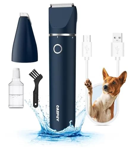 Casfuy Cordless Hair Trimmer for Pets | Low Noise, USB Rechargeable, Double Stainless Steel & Ceramic Blades (0.4''-1'') thumbnail 1