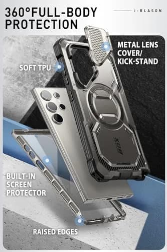 i-Blason Armorbox Case for Galaxy S24 Ultra 6.8 Inch (2024 Release) with MagSafe Stand & Screen Protector | Military-Grade Protection thumbnail 4
