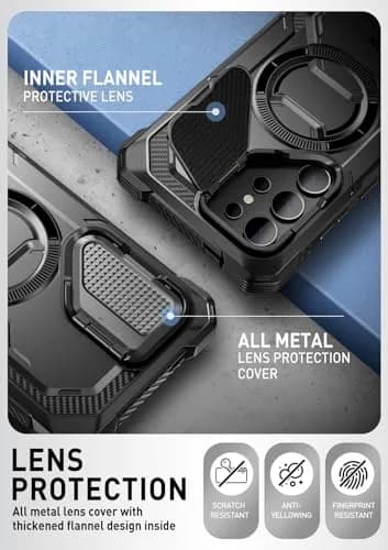 i-Blason Armorbox for Galaxy S24 Ultra Case with Camera Cover Stand & MagSafe, Black 19.7cm (7.75in) | Full Body Rugged Protection thumbnail 8