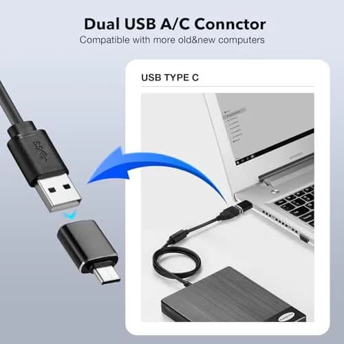 Chuanganzhuo 3.5 inch Floppy Disk Reader 1.44MB External USB Type A/C Drive | Plug-and-Play for Windows PCs thumbnail 9