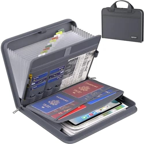 ENGPOW Fireproof Accordion File Organizer 37.1cm (14.4in) | UL94-V0 Rated for Documents thumbnail 1