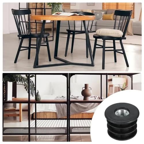 uxcell 10Pcs M8 Thread Round Tube Inserts for Furniture Legs 25mm | Stable Support & Easy Fit thumbnail 6