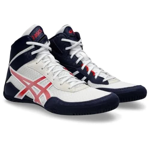 ASICS Men's MATCONTROL 3 Wrestling Shoes, US 10 (Medium), White/Classic Red thumbnail 2