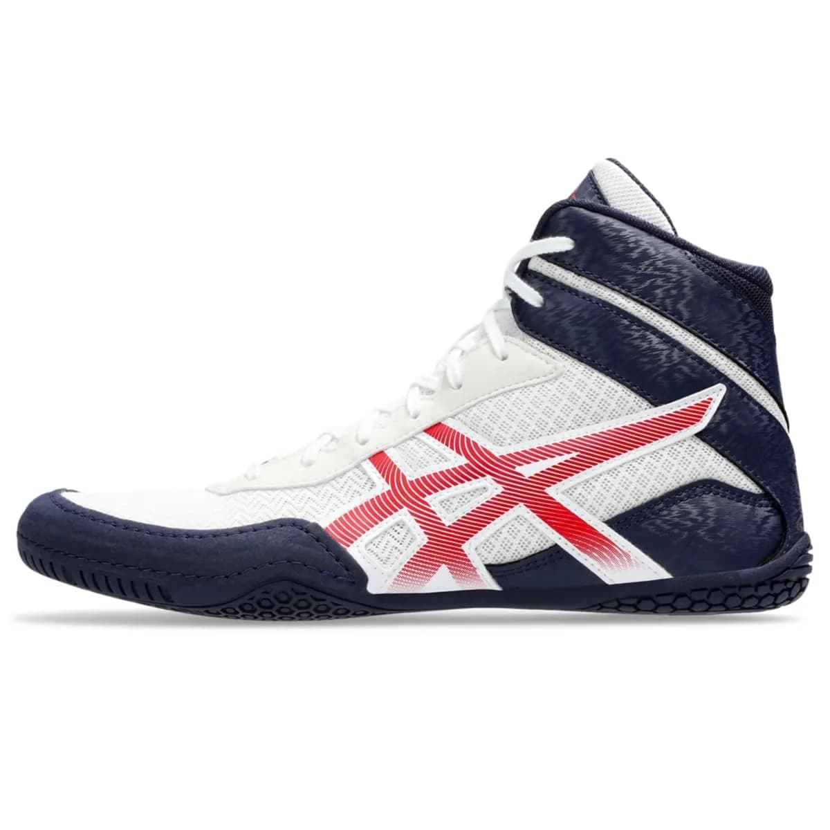 ASICS Men's MATCONTROL 3 Wrestling Shoes, US 10 (Medium), White/Classic Red - main product image