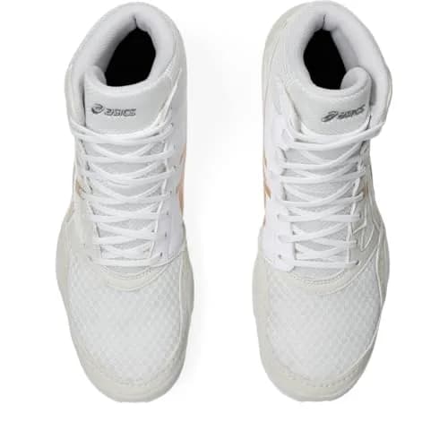 ASICS Men's Snapdown 4 Wrestling Shoes White/Pure Gold 250g (8.7 oz) | Durable High-Top Ankle Support thumbnail 6