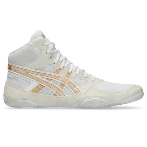 ASICS Men's Snapdown 4 Wrestling Shoes White/Pure Gold 250g (8.7 oz) | Durable High-Top Ankle Support thumbnail 8