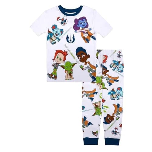 STAR WARS Boys' 2-Piece Snug-fit Cotton Pajama Set, Fighter Pilot Luke, Size 10 thumbnail 1