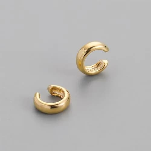 KummerSaprk Ear Cuffs Non Piercing Chunky Gold Fake Earrings Adjustable | Trendy Cartilage Jewelry thumbnail 4