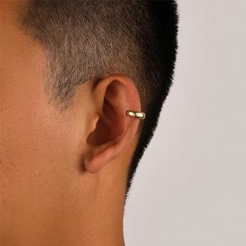 KummerSaprk Ear Cuffs Non Piercing Chunky Gold Fake Earrings Adjustable | Trendy Cartilage Jewelry thumbnail 2