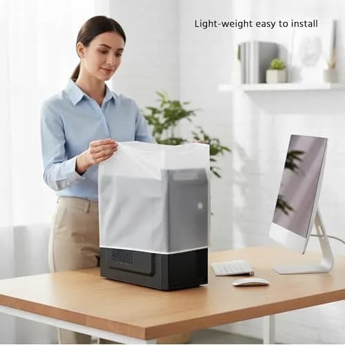 SZBRO Lightweight Waterproof PC Tower Dust Cover 81.5x40x40 cm | See-Through Design thumbnail 3